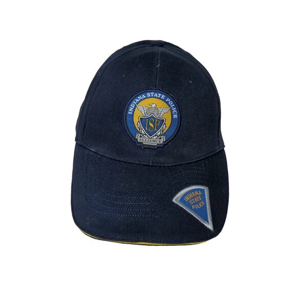 Indiana State Police ISP Alliance Slideback Hat Adjustable Blue Patch Logo - Picture 1 of 10
